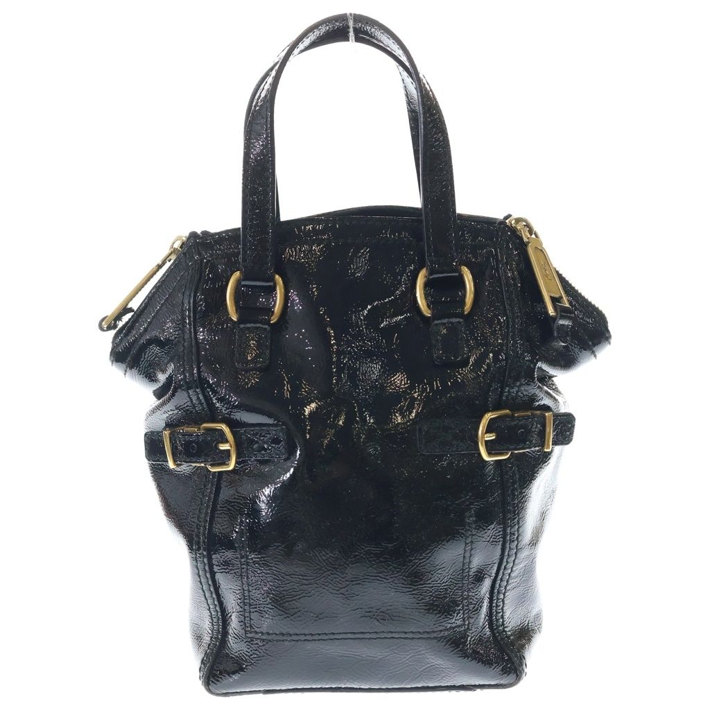 Saint Laurent Paris Mini Downtown Handbag Black Patent Leather Gold — view 2
