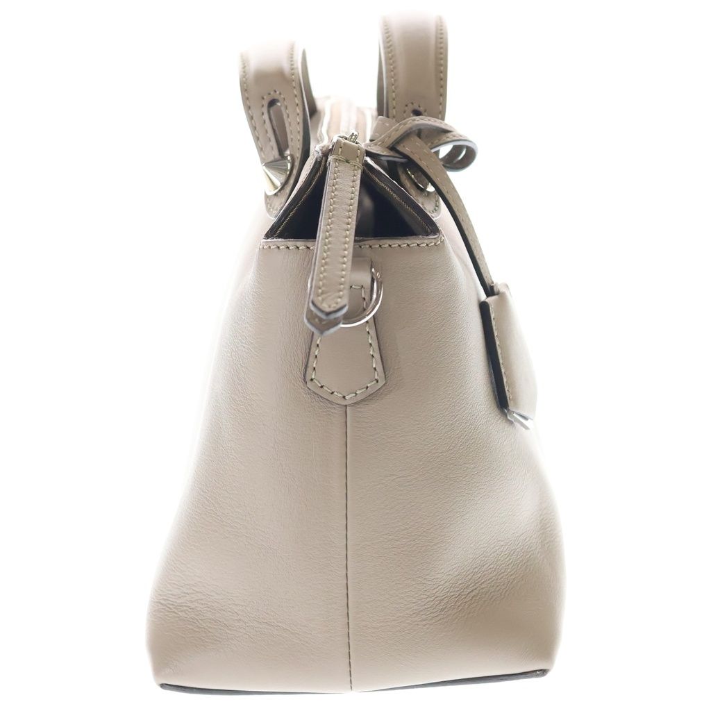 Fendi by the Way 2-Way Shoulder Bag Beige Gray Leather Silver — view 3