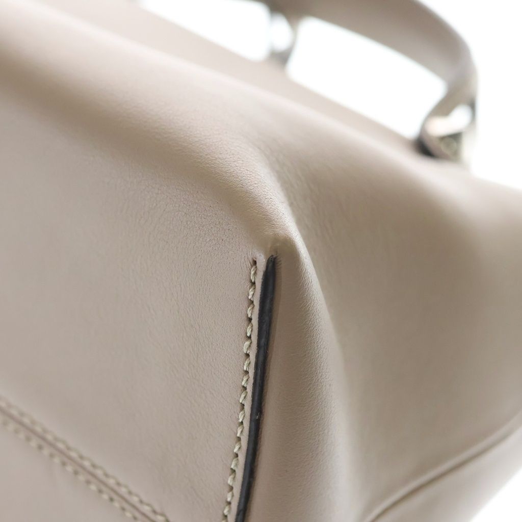 Fendi by the Way 2-Way Shoulder Bag Beige Gray Leather Silver — view 5