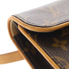 Louis Vuitton Monogram Pochette Florentine Mini Shoulder Bag Brown Leather Gold — view 6