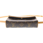 Louis Vuitton Monogram Pochette Florentine Mini Shoulder Bag Brown Leather Gold — view 4
