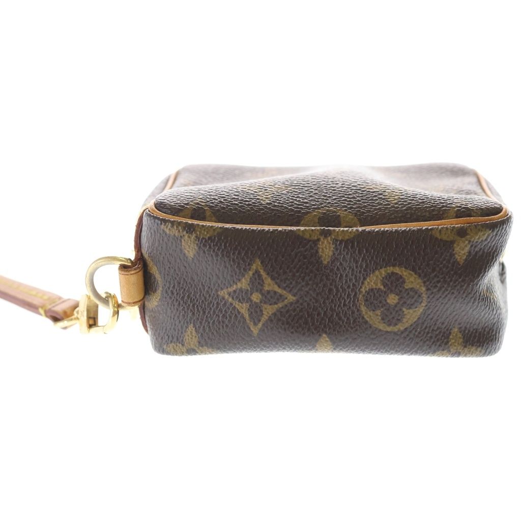 Louis Vuitton Monogram Trousse Wapiti Pouch Case Brown Leather Gold — view 4