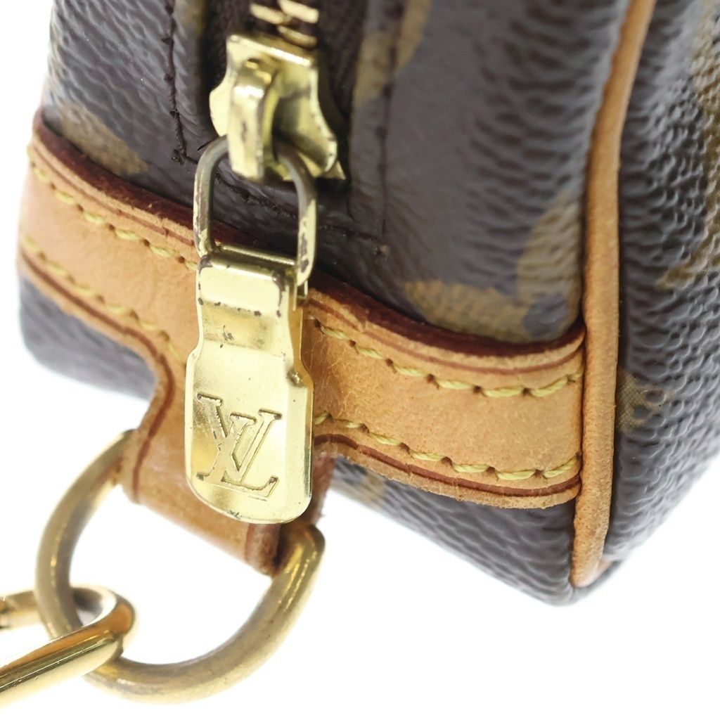 Louis Vuitton Monogram Trousse Wapiti Pouch Case Brown Leather Gold — view 7