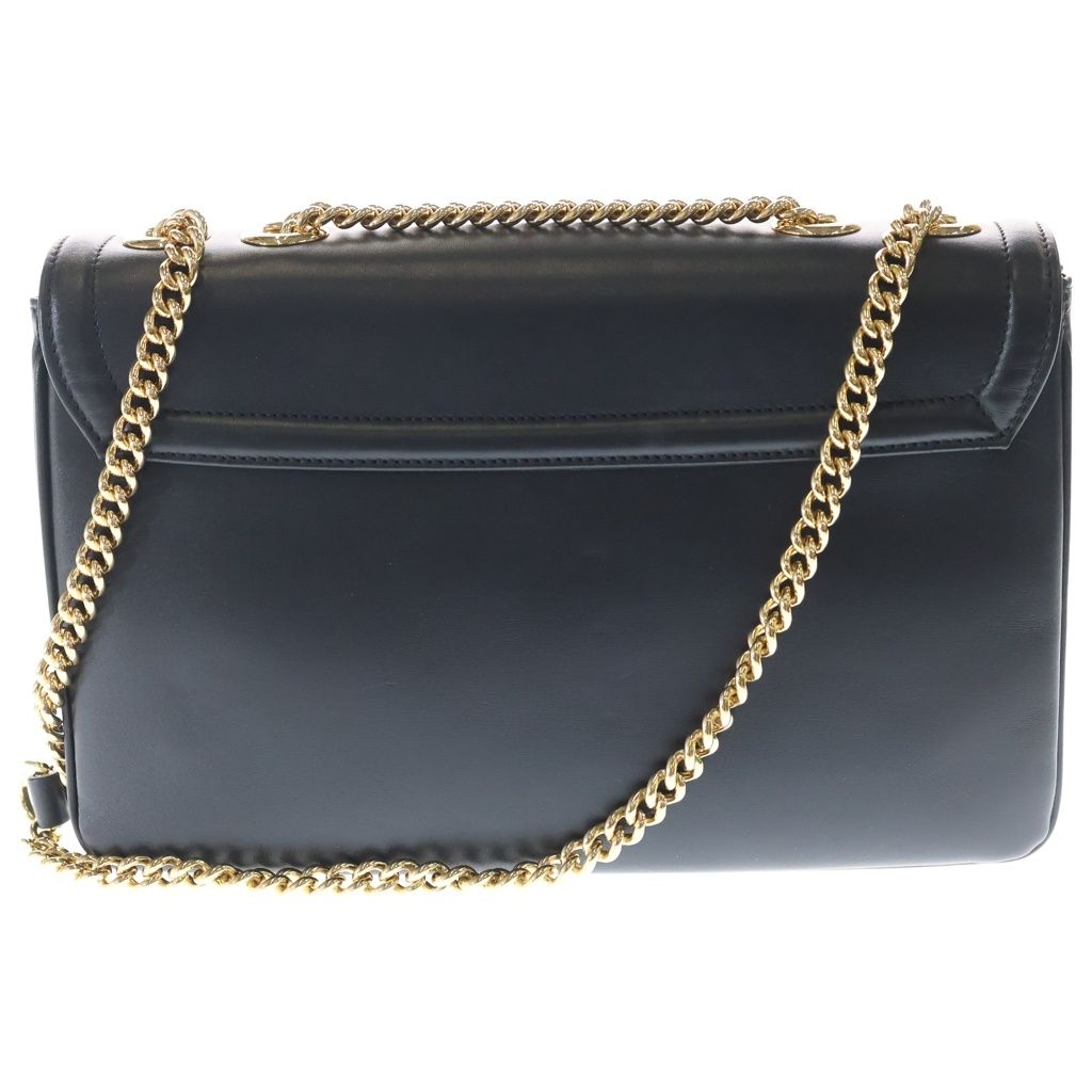 Gucci Raja Shoulder Bag Chain Black Leather Gold — view 2
