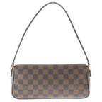 Louis Vuitton Damier Recreator Shoulder Bag Brown Leather Gold — view 2