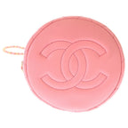 Chanel CC Logo Coco Ball Lambskin Leather Drawstring Chain Shoulder Bag Pink — view 4