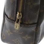 Louis Vuitton Monogram Trousse Toilet Clutch Case Pouch Brown Leather Gold — view 6