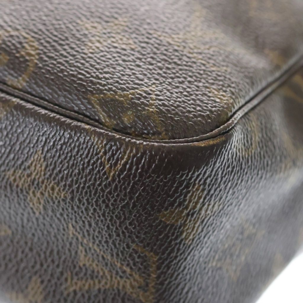 Louis Vuitton Monogram Trousse Toilet Clutch Case Pouch Brown Leather Gold — view 5