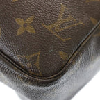 Louis Vuitton Monogram Trousse Toilet Clutch Case Pouch Brown Leather Gold — view 7