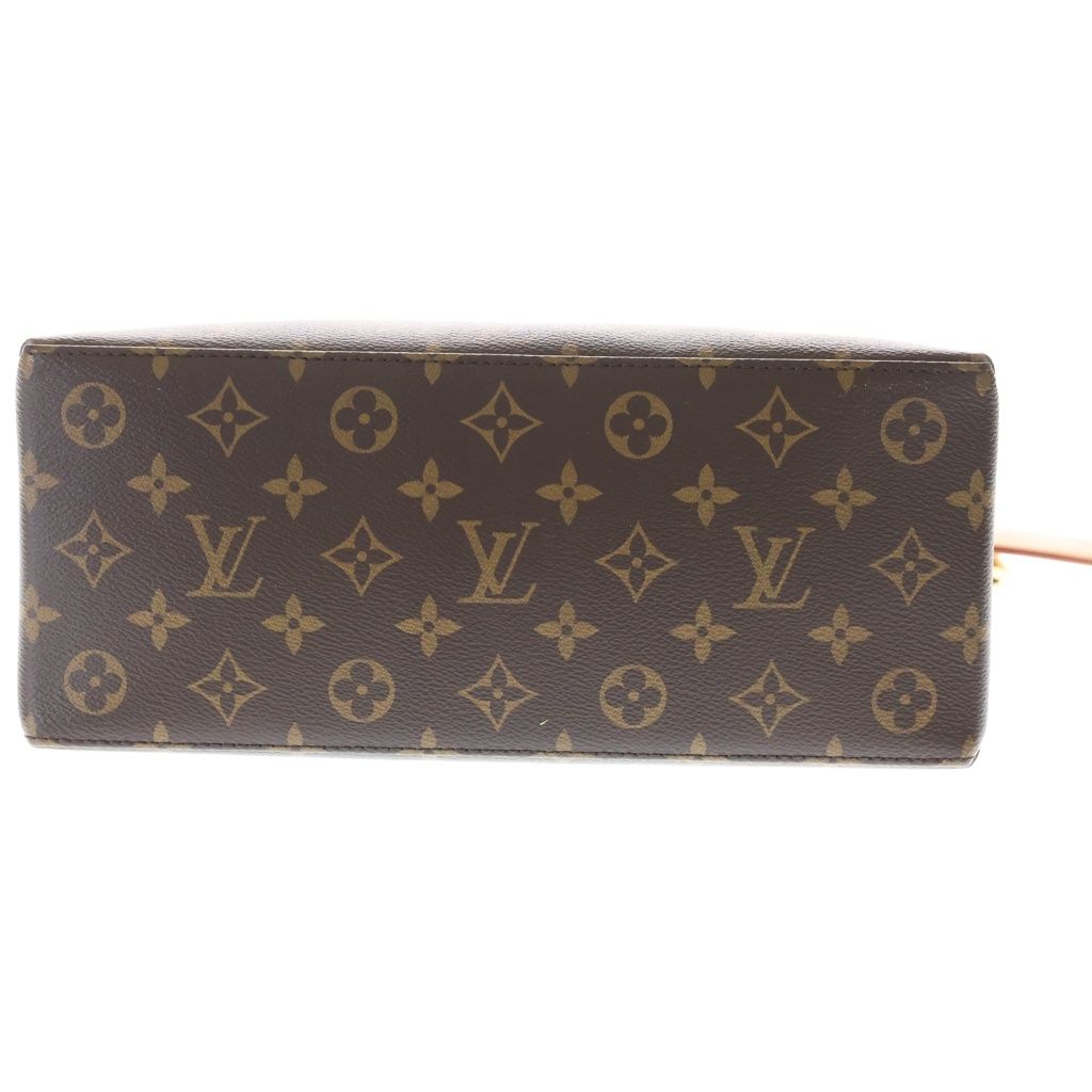 Louis Vuitton Monogram Petit Palais PM 2-Way Shoulder Bag Brown Leather Gold — view 4