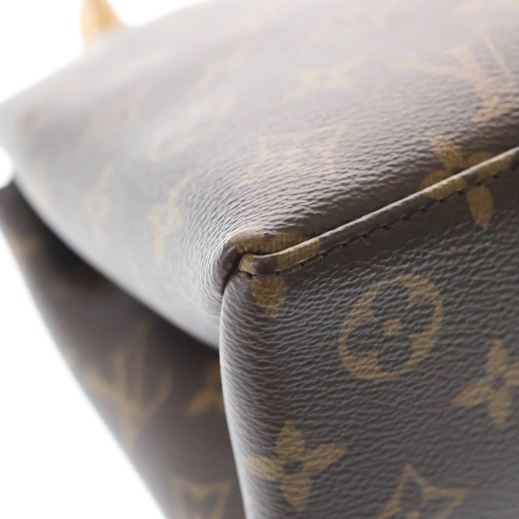 Louis Vuitton Monogram Petit Palais PM 2-Way Shoulder Bag Brown Leather Gold — view 5