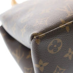 Louis Vuitton Monogram Petit Palais PM 2-Way Shoulder Bag Brown Leather Gold — view 5