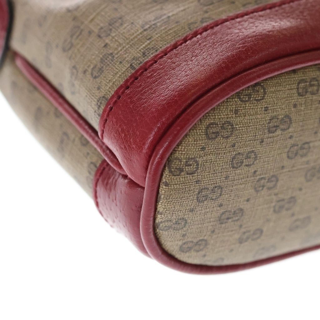 Gucci Doraemon Collaboration Mini Bucket Bag Mini GG Supreme Brown Red Leather — view 5