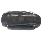 Prada 2-Way Tote Shoulder Bag Black Leather Gold — view 4