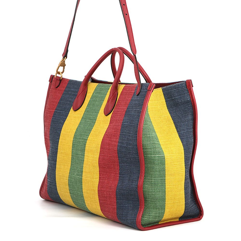 Gucci Tote Viadella Leather Canvas 2-Way Shoulder — view 2