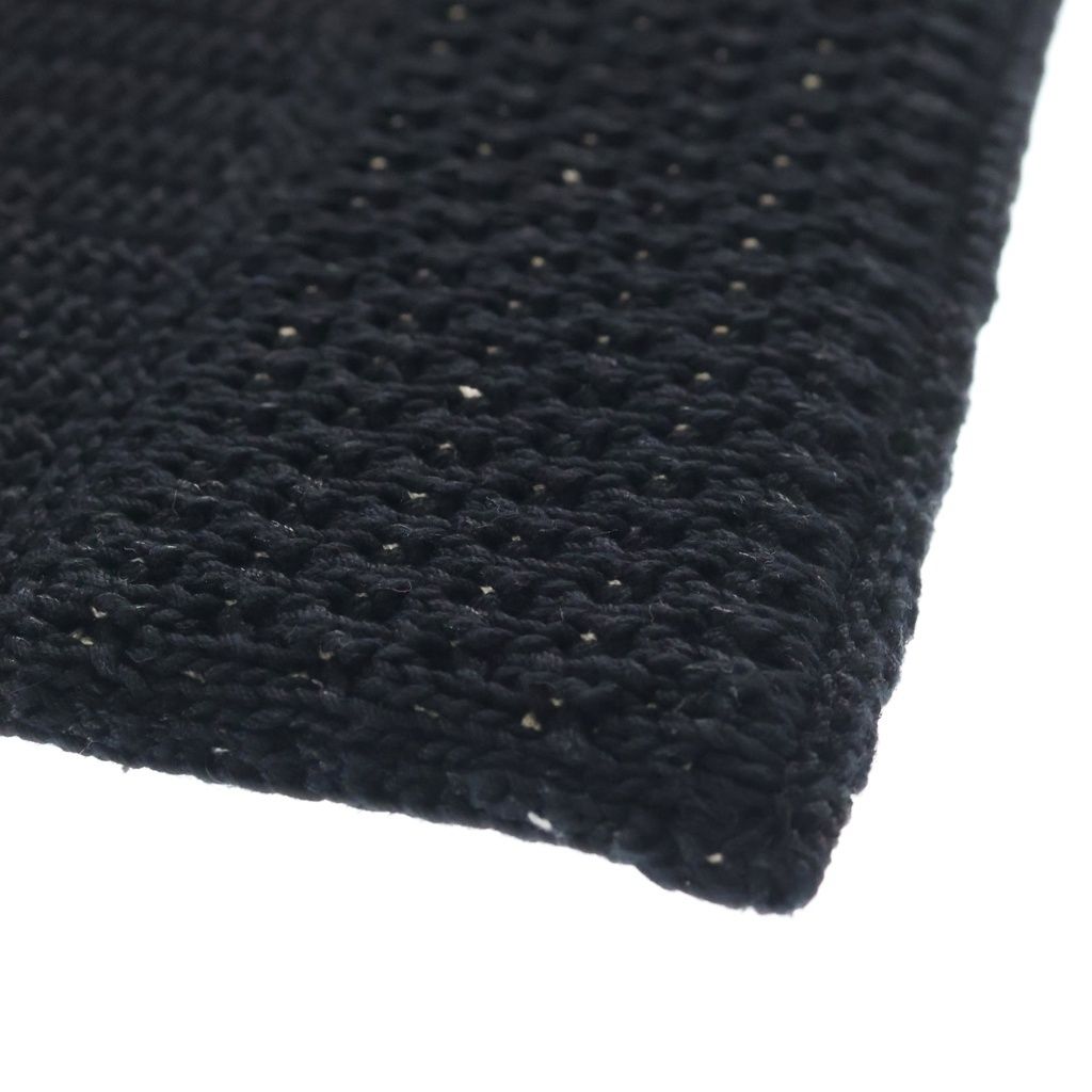 Celine Crochet Strap Logo Cotton Tote Black — view 5
