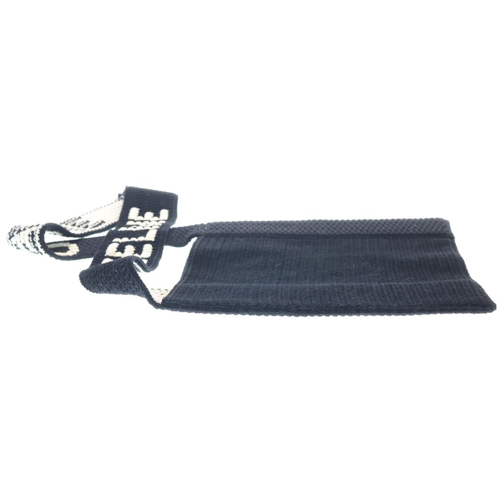 Celine Crochet Strap Logo Cotton Tote Black — view 3