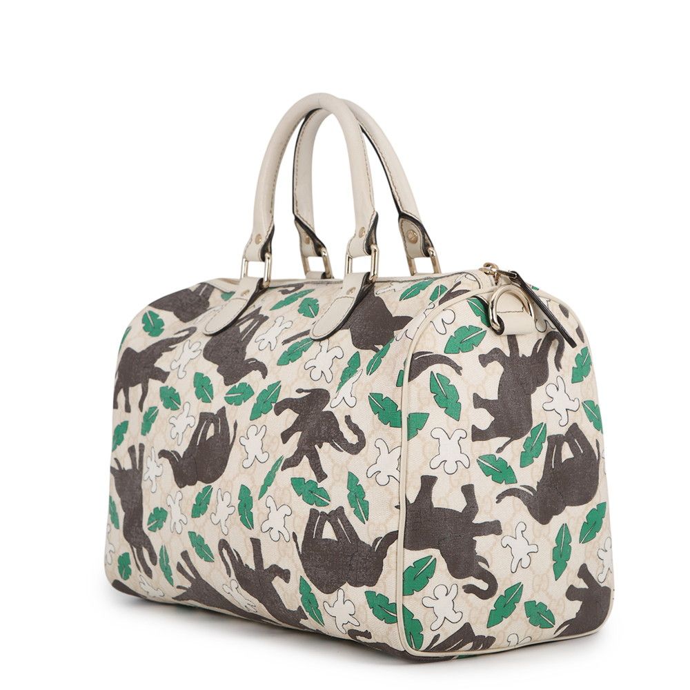 Gucci Elephant GG Supreme Leather Boston — view 2