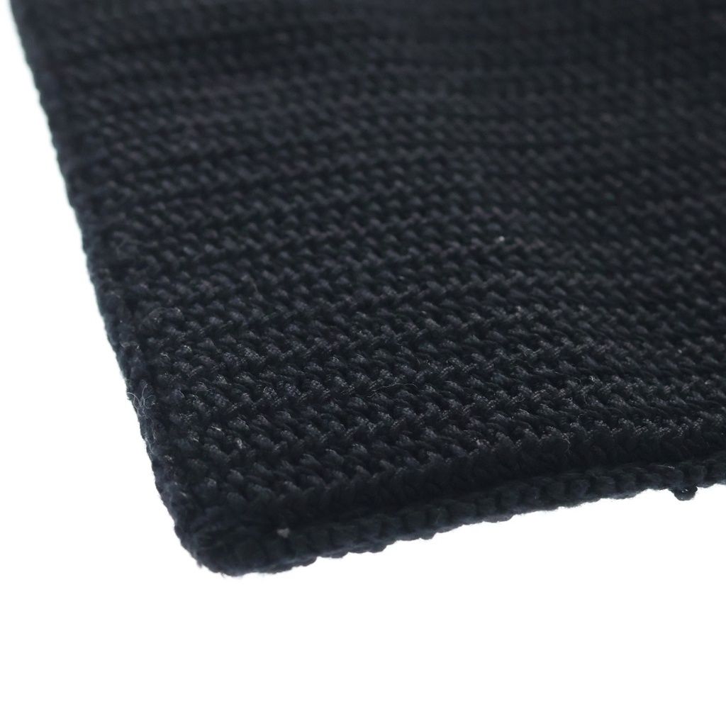 Celine Crochet Strap Logo Cotton Tote Black — view 4
