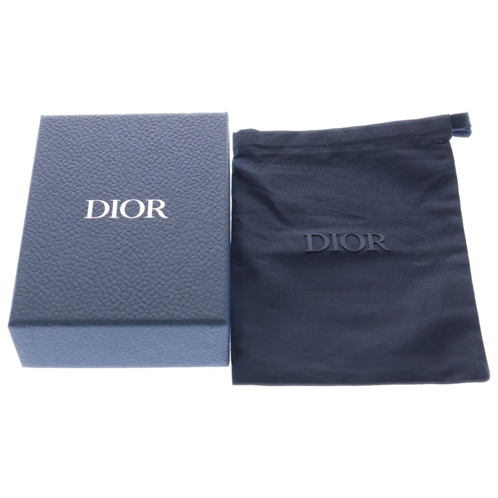 Dior Oblique Jacquard Bifold Wallet Compact Coin Case Black Silver — view 6