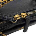 Chanel Chain Shoulder Bag CC Logo Quilted Vanity Top Handle Caviar Leather Black — view 7