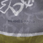 Hermes Scarf Carre 140 Geant Calligraphie Equestre Cashmere Silk — view 5