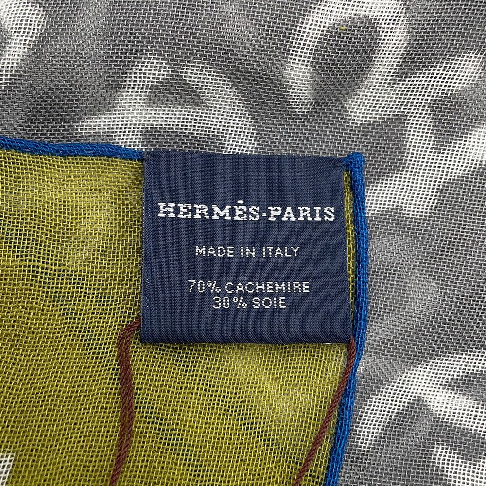 Hermes Scarf Carre 140 Geant Calligraphie Equestre Cashmere Silk — view 6
