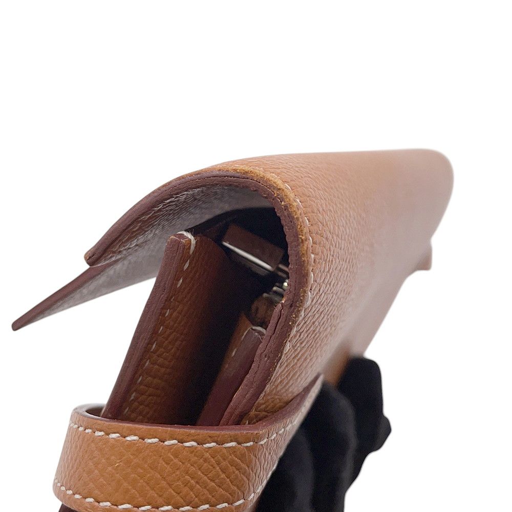 Hermes Wallet Kelly Long Gold Silver Epsom — view 8