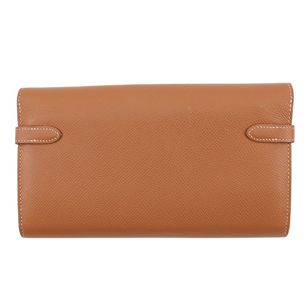 Hermes Wallet Kelly Long Gold Silver Epsom — view 3