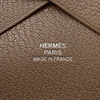 Hermes Coin Case Calvi Duo Etoupe Silver Chevre Mysore — view 9