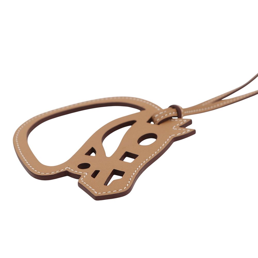 Hermes Bag Charm Paddock Cheval Etoupe Swift — view 2