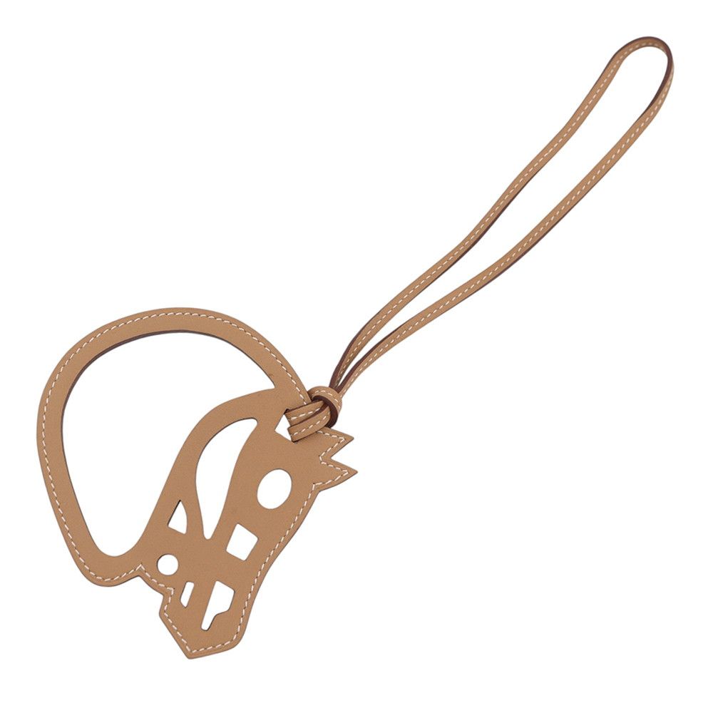 Hermes Bag Charm Paddock Cheval Etoupe Swift