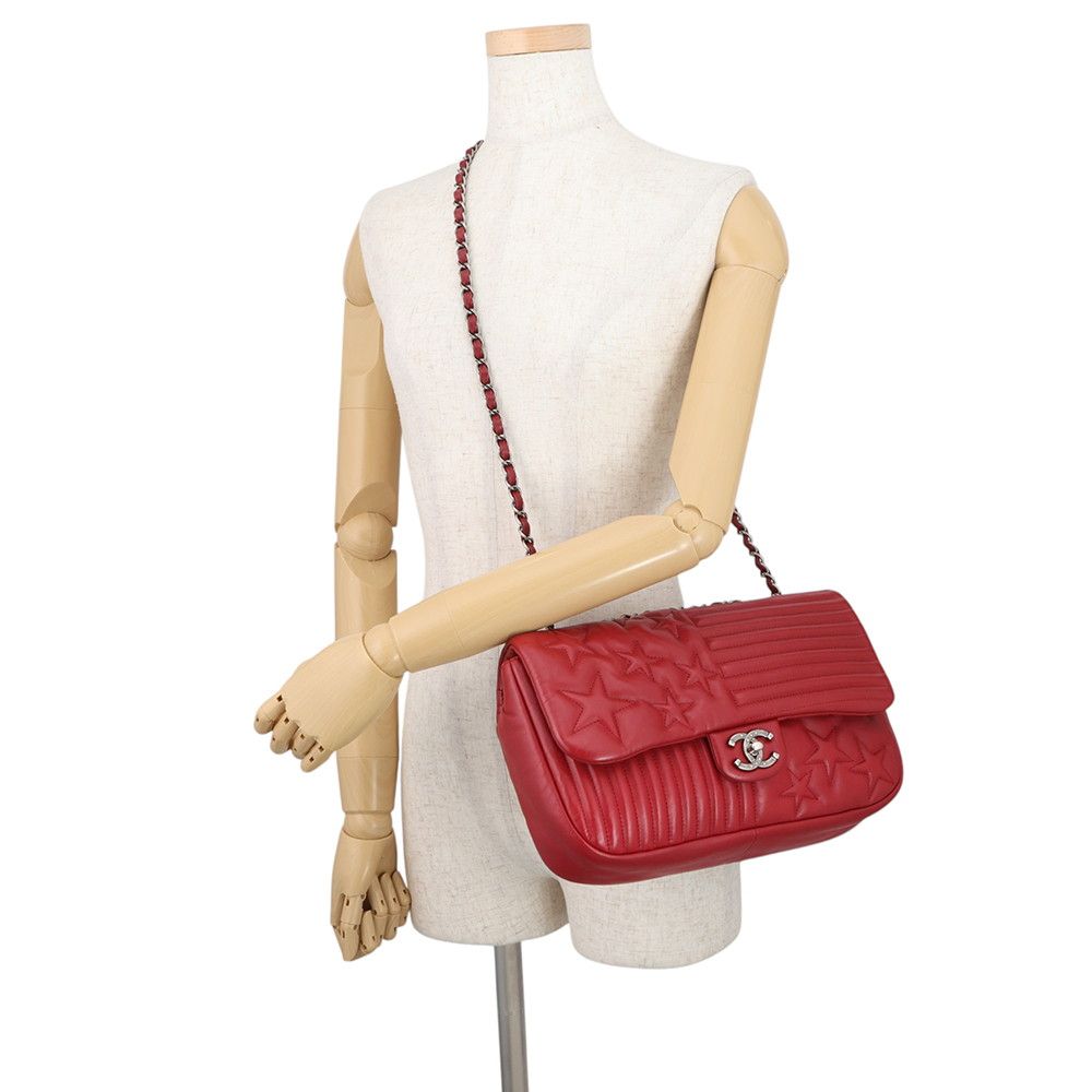 Chanel Chain Shoulder Bag CC Logo Star Lambskin 2-Way — view 5