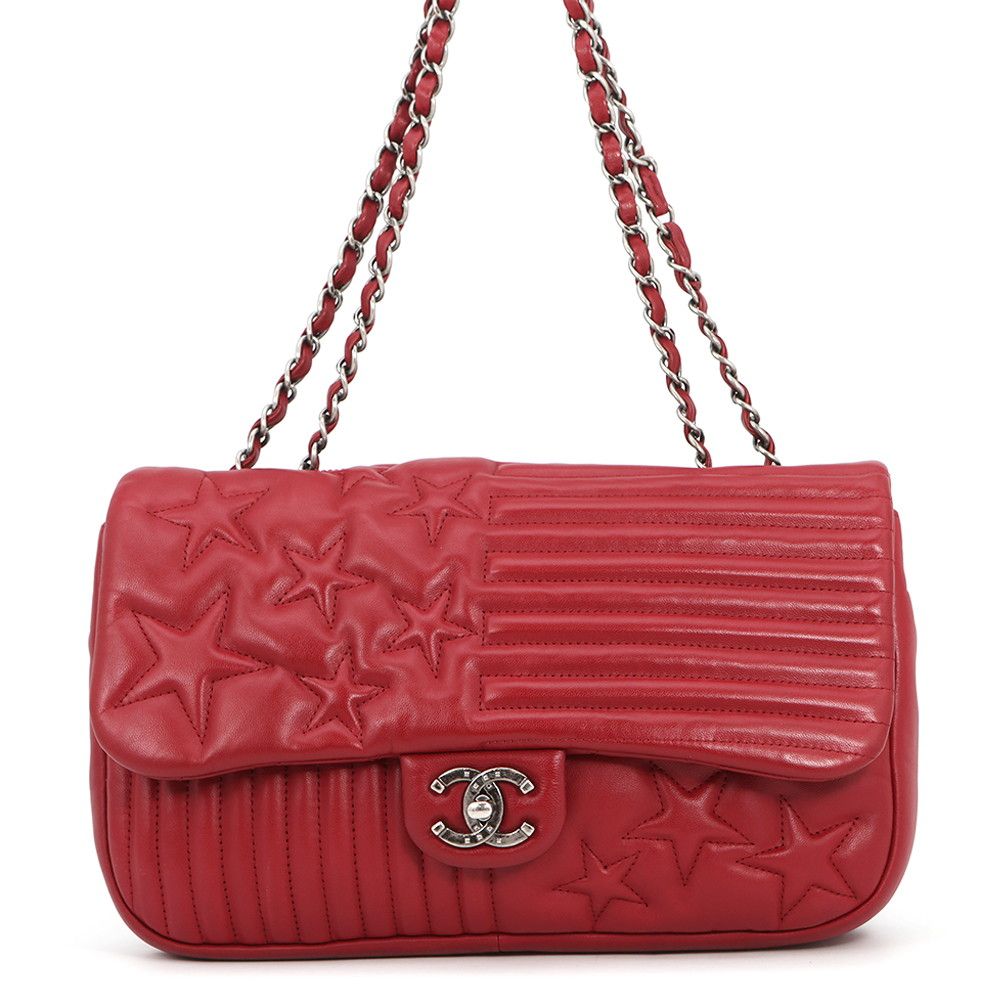 Chanel Chain Shoulder Bag CC Logo Star Lambskin 2-Way