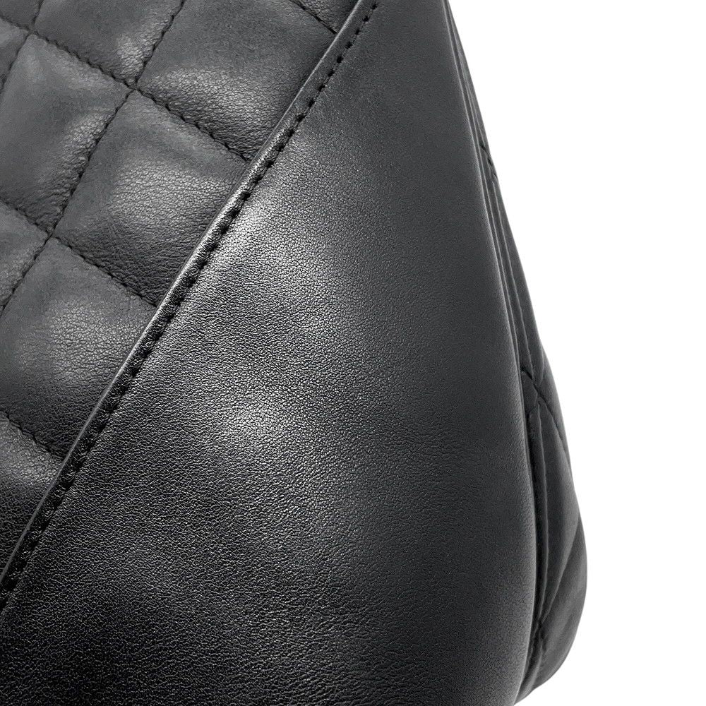 Chanel Handbag Cambon Line CC Logo Tote Lambskin Black — view 9