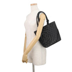 Chanel Handbag Cambon Line CC Logo Tote Lambskin Black — view 4