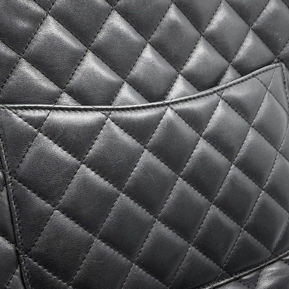 Chanel Handbag Cambon Line CC Logo Tote Lambskin Black — view 7