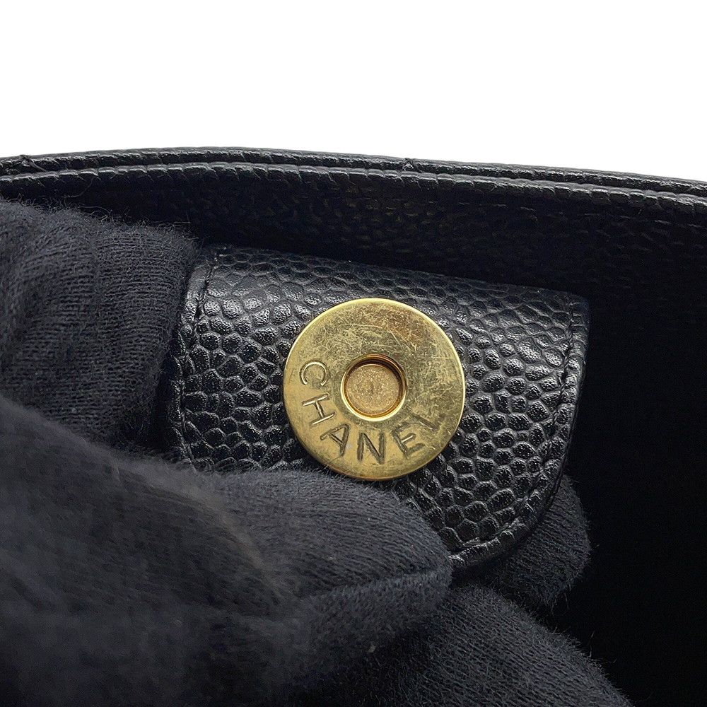 Chanel Tote Quilted CC Logo Petite Shopping PST Black — view 9