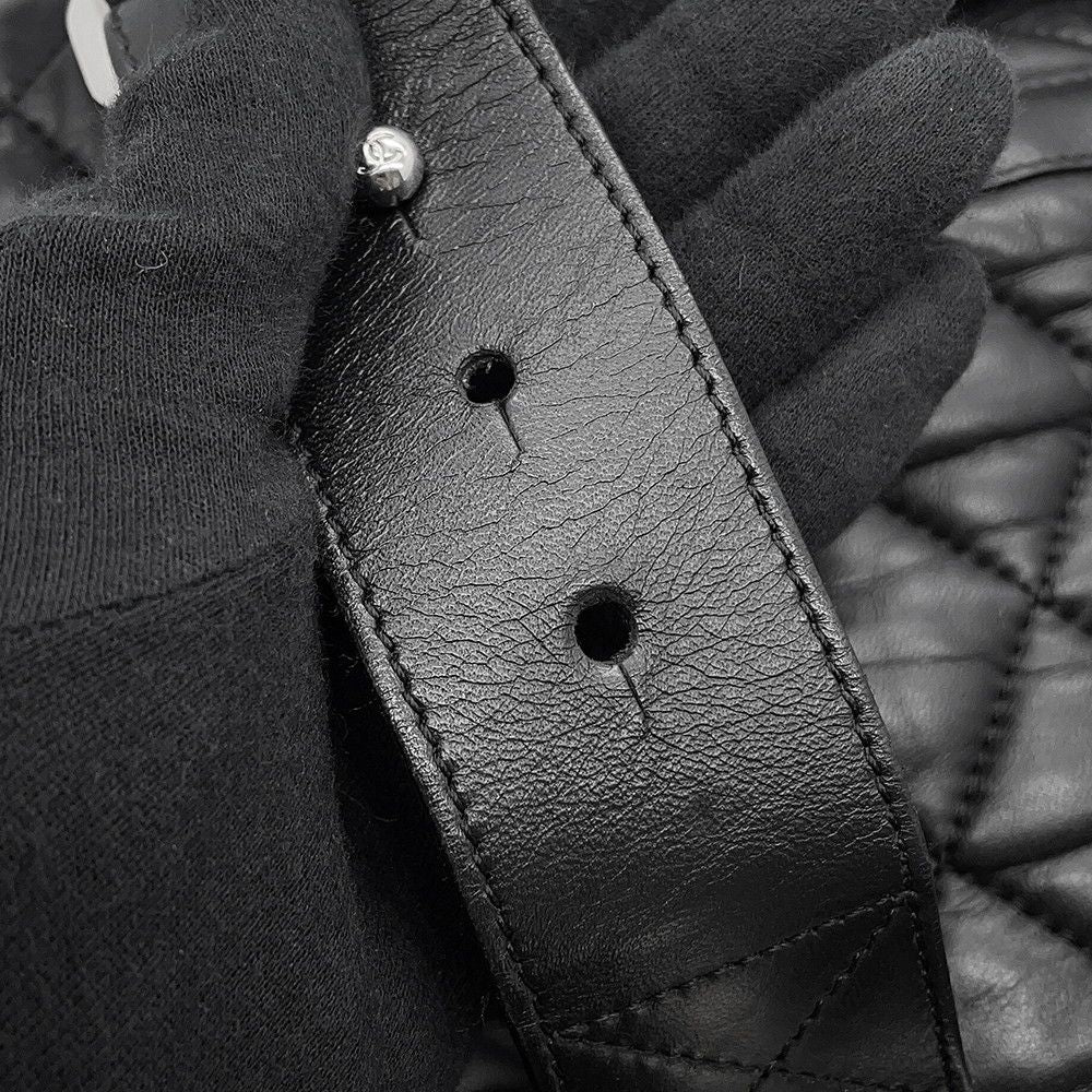 Chanel Backpack CC Logo Quilted Coco Leather Black — view 9