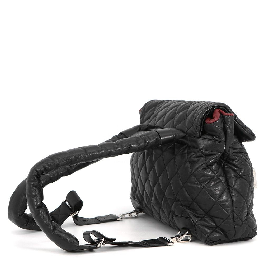 Chanel Backpack CC Logo Quilted Coco Leather Black — view 2
