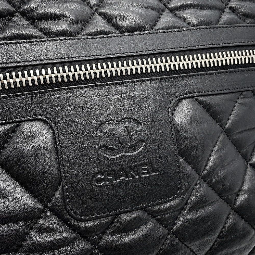 Chanel Backpack CC Logo Quilted Coco Leather Black — view 6
