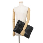 Chanel Clutch CC Logo Leather Black — view 4