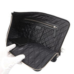 Chanel Clutch CC Logo Leather Black — view 5