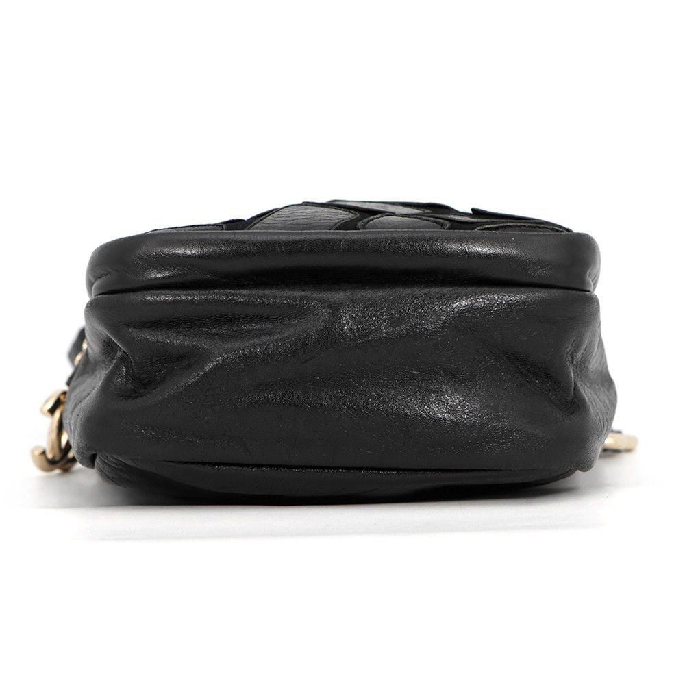 Chanel Shoulder Bag CC Logo Leather Black — view 3