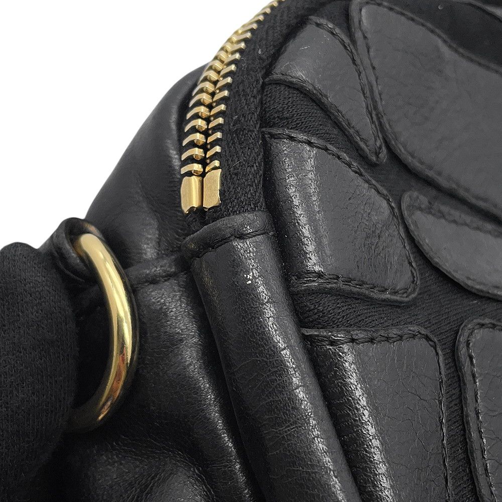 Chanel Shoulder Bag CC Logo Leather Black — view 7