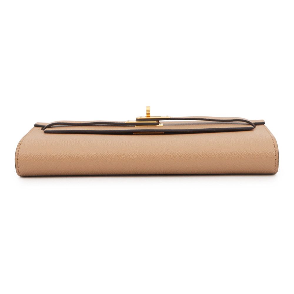 Hermes Wallet Kelly Tougo Long Verso Chai Mobusil Vest le Gold Epsom — view 3