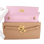 Hermes Wallet Kelly Tougo Long Verso Chai Mobusil Vest le Gold Epsom — view 4