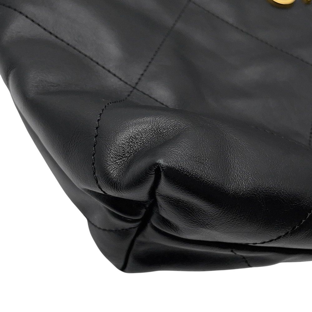 Chanel 22 Shiny Calfskin Shoulder Bag Black — view 6