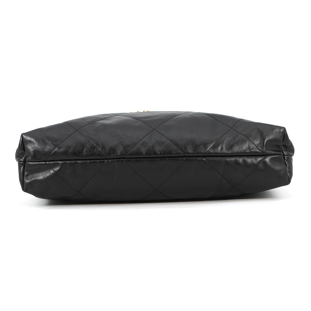 Chanel 22 Shiny Calfskin Shoulder Bag Black — view 3