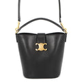 Celine Handbag Triomphe Small Bucket Louis e 2-Way Black